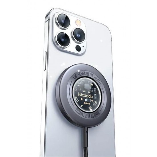 MCDODO CH-2330 15 W MagSafe Hızlı Şarj Cihazı - Koyu Gri