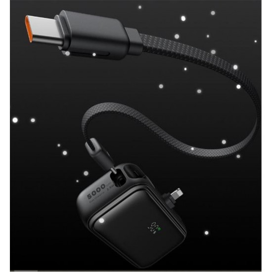 MCDODO MC-7800 5000mAh 22.5W Dahili Kablo ve Lightning Konnektörlü Mini Powerbank