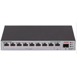 H3C S1600V2-10P-HPWR L2 9x 10-100-1000 BASE-T Ports (8x PoE+ Ports) 1x 1G SFP Port, 125W PoE+ Switch
