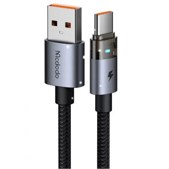 MCDODO CA-5581 TYPE-C TO TYPE-C 100W 1.2M LED IŞIKLI ŞEFFAF KABLO
