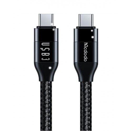 MCDODO CA-7132 TYPE-C TO TYPE-C USB 3 100W DATA AKTARIM VE ŞARJ KABLOSU 1.2 M - SİYAH