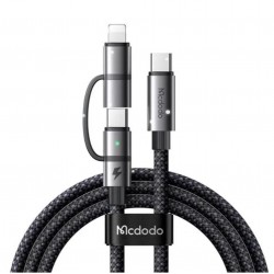 MCDODO CA-0450 LIGHTNING PD 36W - TYPE-C 100W DESTEKLİ2 Sİ BİR ARADA ŞARJ KABLOSU 1.2M