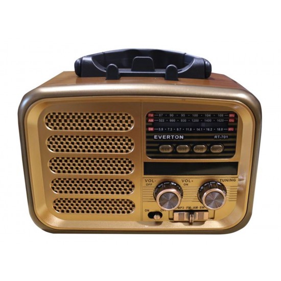 Everton RT-701 Fenerli ,Şarjlı  Nostaljik Radyo ( Bluetooth-USB-SD-FM )