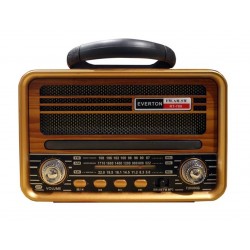 Everton Rt-708  Bluetooth Fm-Usb-Tf-Aux Solarlı  Şarjlı Nostaljik Radyo