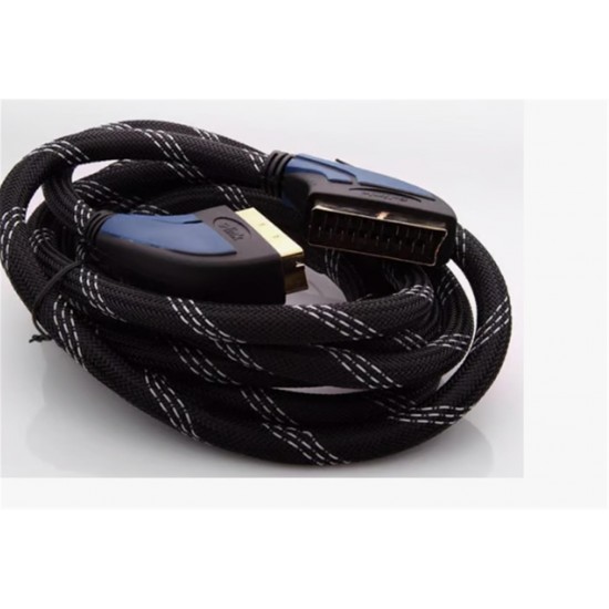 S-LİNK SLX-936 SCART TO SCART 3MT GOLD KILIFLI KABLO