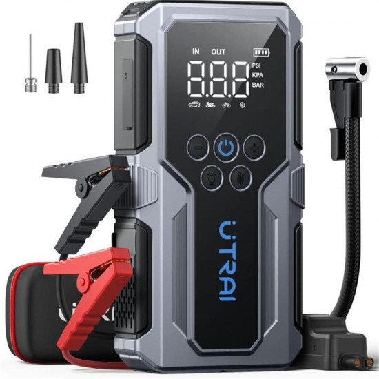UTRAI Jstar JS9 15000mAh 4 in 1 Jump Starter+Lastik Şişirme Pompalı Taşınabilir Akü Takviye Kiti