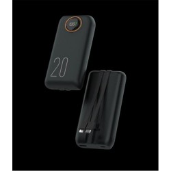 Snapron SNP-3013 20.000 Mah LCD Ekran Dahili Kablolu 22.5w Hızlı Şarj Powerbank