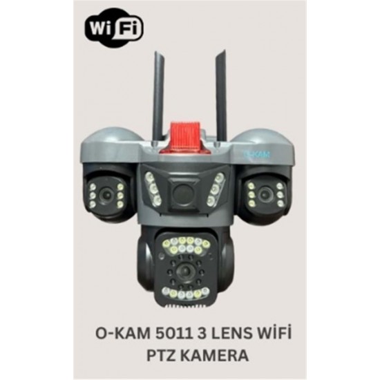 OKam O-Kam 5011 3 Lens Wifi PTZ Kamera