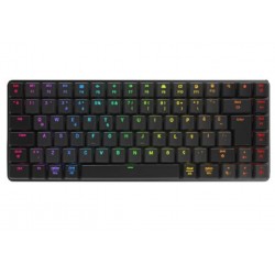 Rampage W-GRANITE Siyah-Gri Low Profile BLUE SWITCH Mekanik Gaming Oyuncu Klavye Q RGB 2,4 ghz+ BT