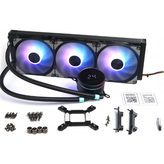 Dark DKCCW362 Freezer W362 2025 Edition 360mm 300W TDP, ARGB LEDli Sıcaklık Göstergeli Sıvı Soğutma