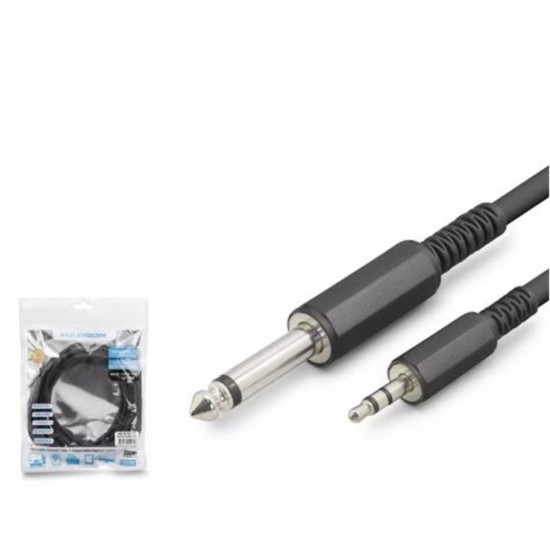 Hadron Hdx1077 6.5Mm To 3.5Mm Kablo Enstrüman Gitar 3M Siyah
