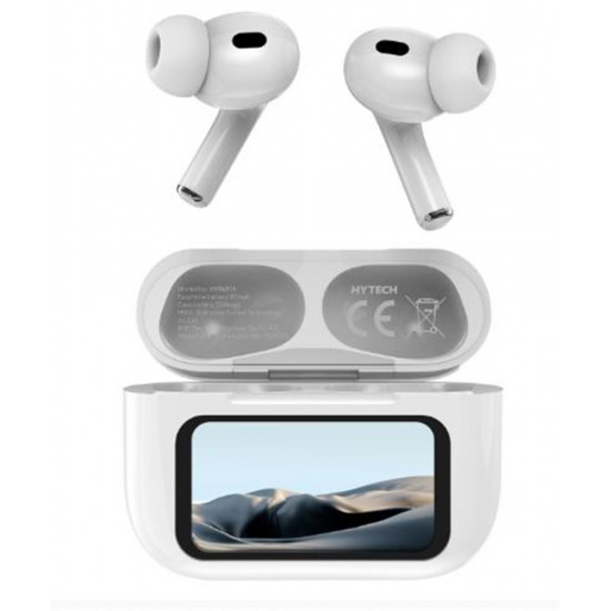 Hytech HY-TWS16 Beyaz Mobil Telefon Uyumlu Bluetooth 5.4V Ekranlı TWS Mikrofonlu Kulaklık
