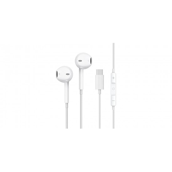 Hp DHH-3113C-WT Kablolu Kulakiçi Type-C Ses Kontrol Butonlu Mikrofonlu Beyaz Kulaklık