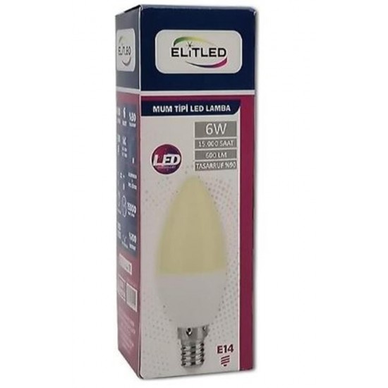 ELİTLED MUM SARI AMPUL 6W