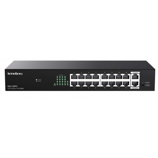 Tenda SG118PC SG118PC 18 Port Gigabit PoE Switch 100-100-1000 167W