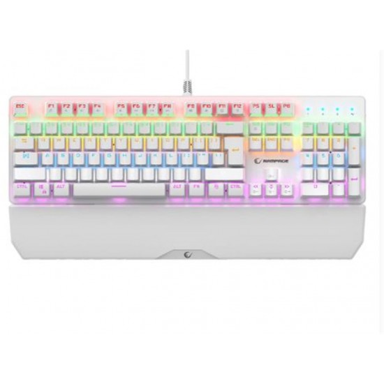 Rampage KB-R86 UMBRA Beyaz USB Rainbow Aydınlatmalı Blue  English Mekanik Gaming Oyuncu Klavye