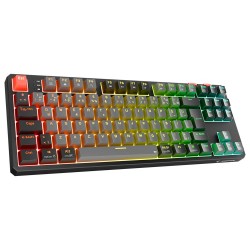 Rampage YORU TKL PRO Gri-Siyah OUTEMU Red Swich Q Kablosuz RGB Mekanik Oyuncu Klavyesi