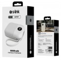 S-link MP110 10000mAh PD22.5W Type-C+Lightning Kablolu Beyaz  Pil Şarj Cihazı Powerbank