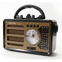 Everton RT-737 Bluetooth Usb-Micro Sd Solarlı Saatli Nostaljik Radyo