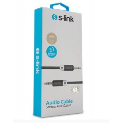 S-link SL-SP70 1m Siyah 3.5mm Stereo Ses Kablosu