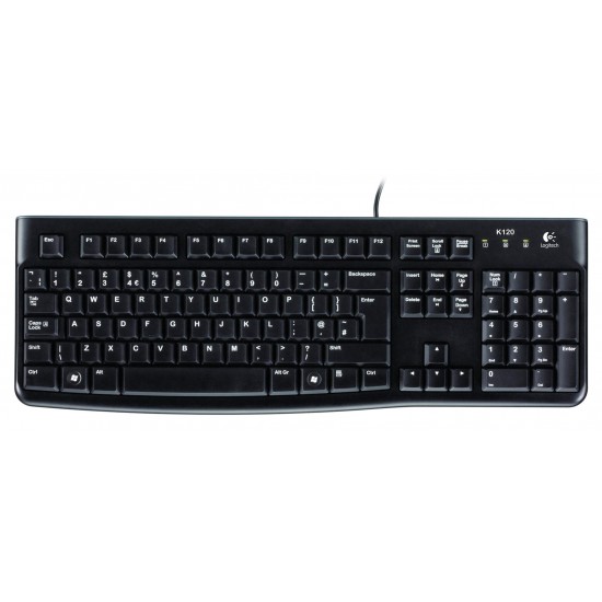 Logitech 920-002508 K120 İngilizce Usb Kablolu Siyah Klavye