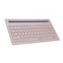 Everest KB-BT84 Pembe-Gri Bluetooth Ultra İnce+Şarjlı Q Mac-Win-Android-Ios Uyumlu Kablosuz klavye