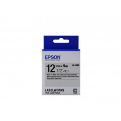 Epson LK-4SBE Gümüş Üzeri Siyah 12mm 9Metre Etiket