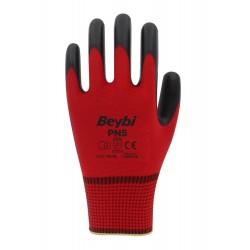Beybi Nitril PMK PN5 Kırmzı Siyah 10 Beden 12li Paket