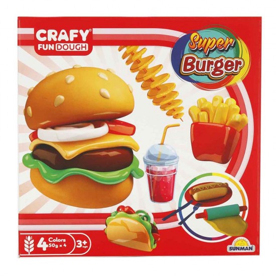 SUNMAN 2015 OYUN HAMURU 4X50GR SET SÜPER BURGER