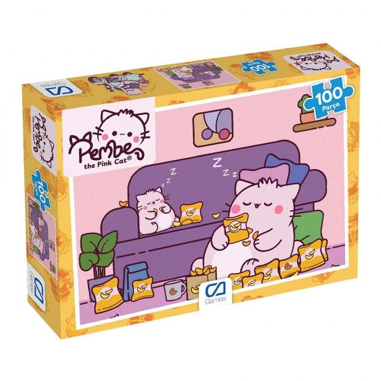 CA 5337 PUZZLE 100 PRÇ PEMBE KEDİ