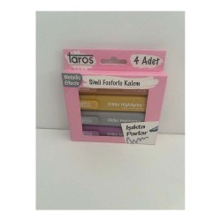 UNICK COLOR 5481 FOSFORLU KALEM SIMLI 4 RENK NO:1 30LU