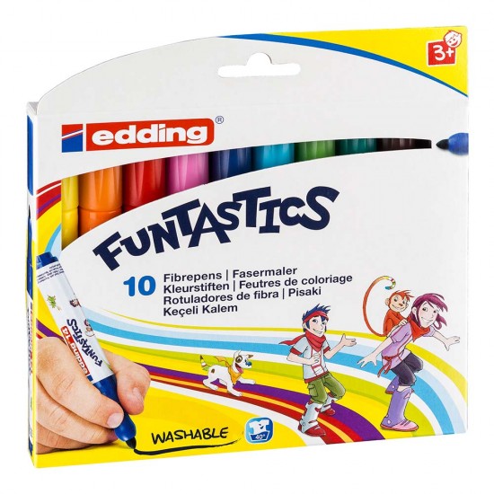 EDDİNG 14/10 FUNTASTİCS KEÇELİ KALEM 10LU KT