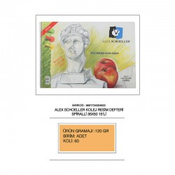 ALEX ALX-833 RESİM DEFTERİ 35X50 SPİRALLİ 120GR 15YP