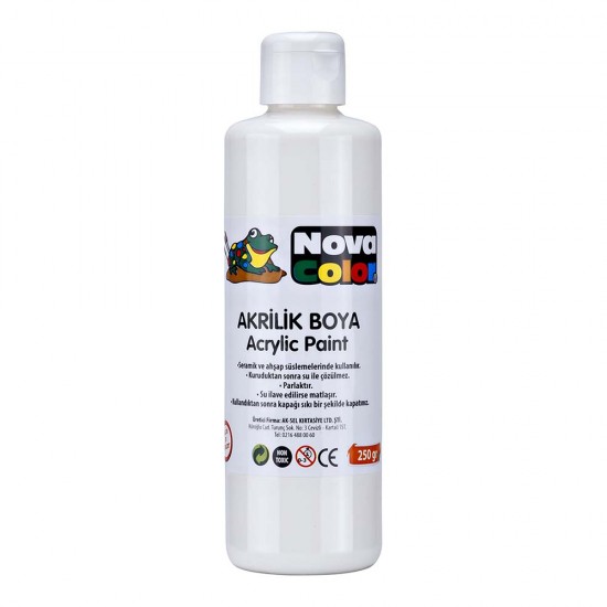 NOVA COLOR NC-3014 AKRİLİK BOYA 250GR BEYAZ