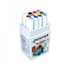 PENMARK HS-9000-12 MARKÖR ART BRUSH KALEM 12Lİ