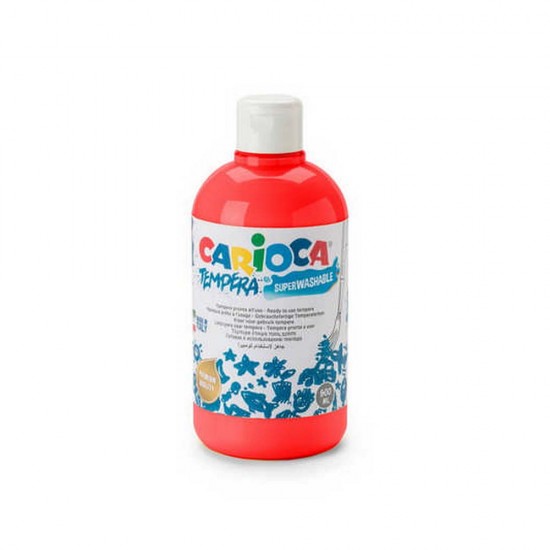 CARİOCA 40427-10 TEMPERA BOYA YIKANABİLİR 500ML KIRMIZI