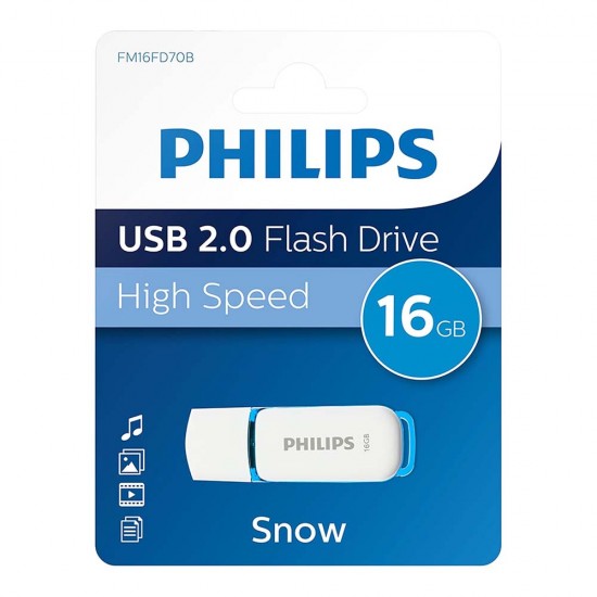 PHİLİPS FM16FD70B BELLEK SNOW 16 GB MAVİ/BEYAZ
