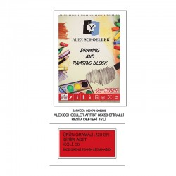 ALEX ALX-298 RESİM DEFTERİ 35X50 SPİRALLİ 220GR 15YP