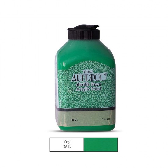 ARTDECO 070L-3612 AKRİLİK BOYA 500ML YEŞİL