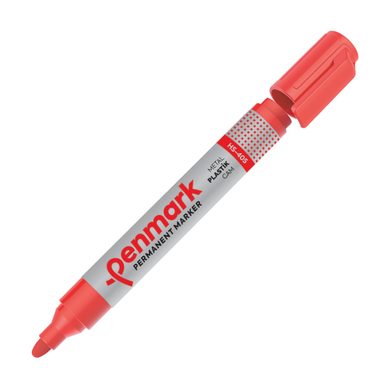 PENMARK HS405 03 PERMANENT MARKÖR YUVARLAK UÇ KIRMIZI