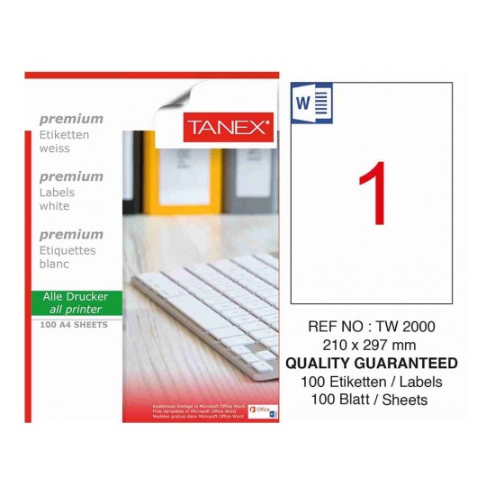 TANEX TW-2000 LAZER ETİKET 210X297MM
