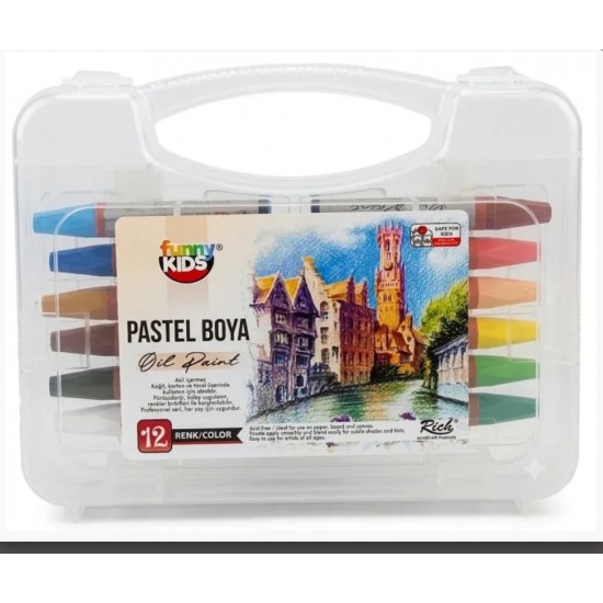 FUNNY KIDS 19708 PASTEL BOYA ÇANTALI 12 RENK