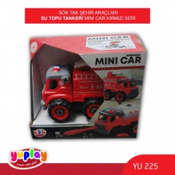 YUPLAY YU225 SÖK-TAK ŞEHİR ARAÇLARI SU TOPU TANKERİ KIRMIZI SERİ