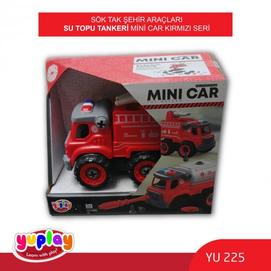 YUPLAY YU225 SÖK-TAK ŞEHİR ARAÇLARI SU TOPU TANKERİ KIRMIZI SERİ