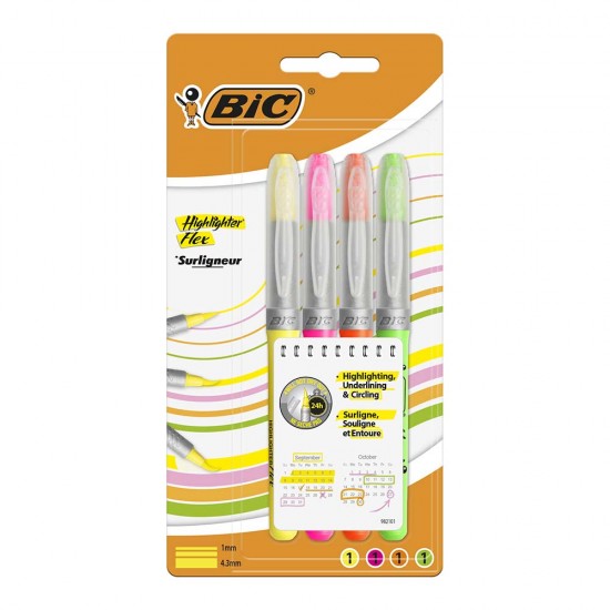 BİC MARKİNG HIGHLIGHTER FLEX 4LÜ BLS 946041