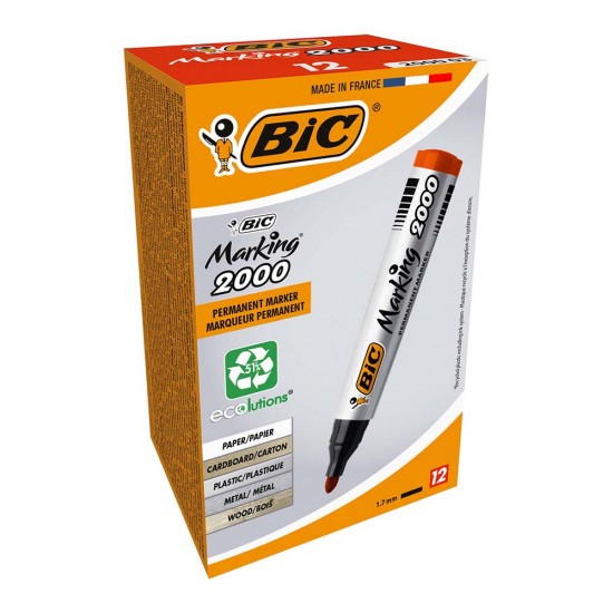 BİC PERMANENT MARKÖR 2000 YUVARLAK UÇ KIRMIZI 8209133
