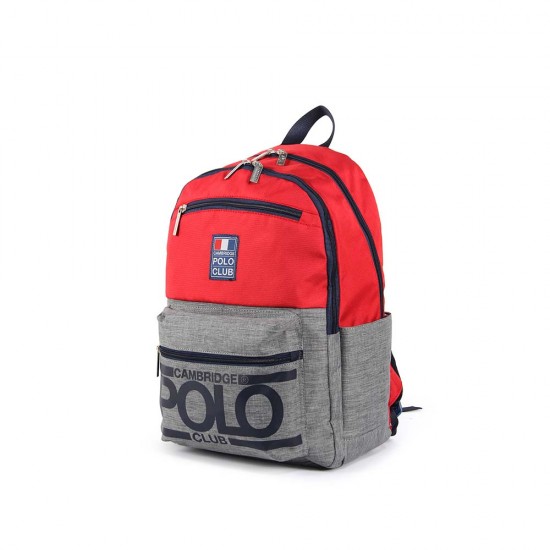 VKN 4016 CAMBRİDGE POLO CLUB STREET STYLE 4 BÖLME SIRT ÇANTASI KIRMIZI