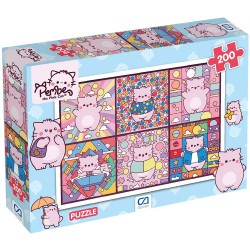 CA 5334-5335 FRAME PUZZLE 35 PRÇ PEMBE KEDİ