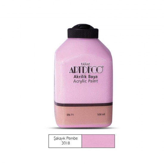 ARTDECO 070L-3018 AKRİLİK BOYA 500ML ŞAKAYIK PEMBE