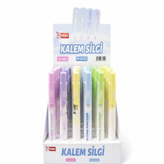 MİKRO ER-251033 TPE KALEM SİLGİ TASARIMLI 36LI KT